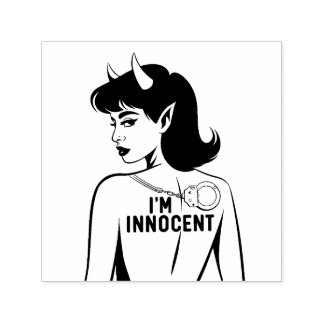 Devilish Innocent Woman Self-inking Stamp