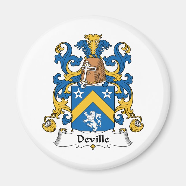 Deville Family Crest Magnet (Front)