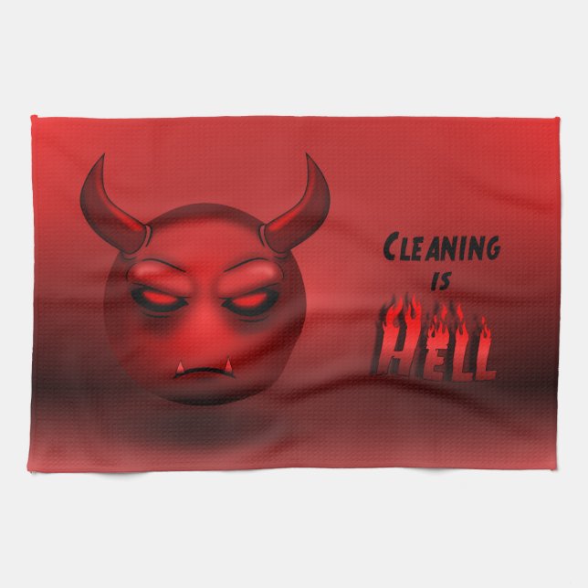 Devilmoji Kitchen Linen Towel (Horizontal)