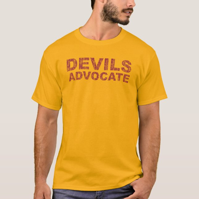 Devils Advocate Maroon Vintage T-Shirt (Front)