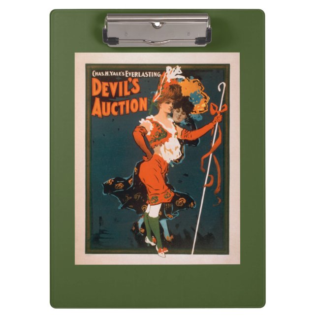 Devil's Auction Woman in Costume Theatre 2 Clipboard (Front)