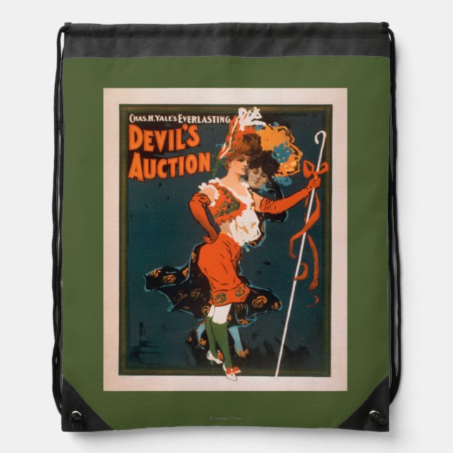Devil's Auction Woman in Costume Theatre 2 Drawstring Bag (Front)