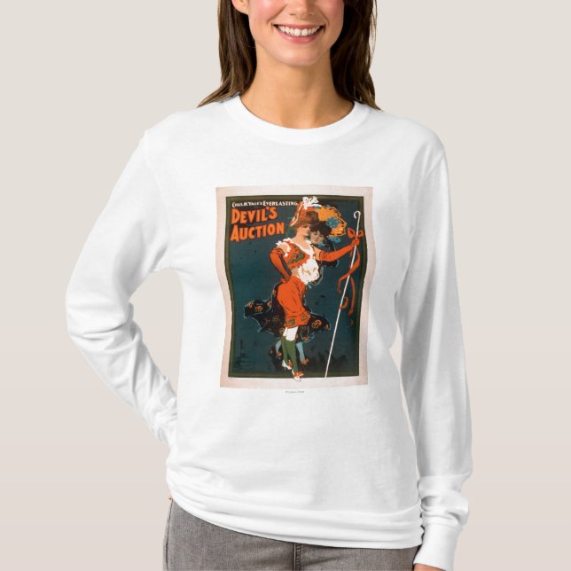 Devil's Auction Woman in Costume Theatre 3 T-Shirt (Front)
