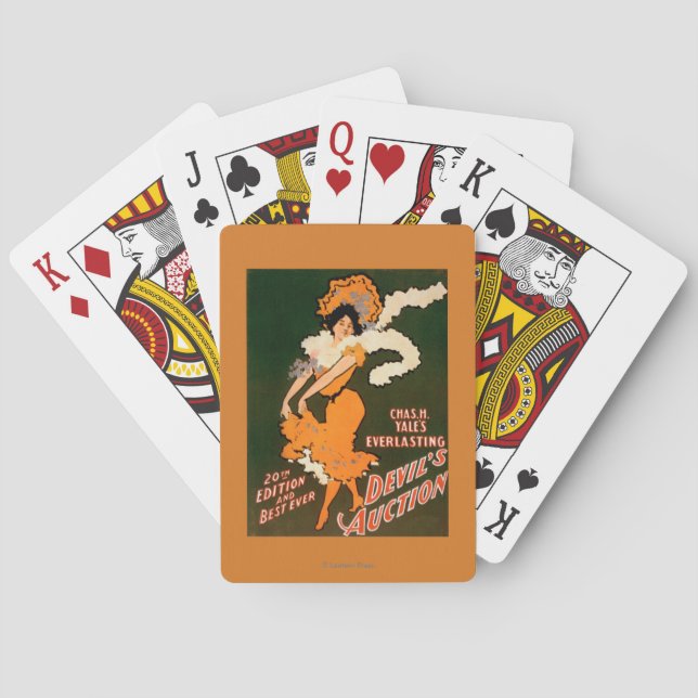 Devil's Auction Woman in Costume Theatre Poker Cards (Back)