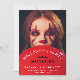 Devil's Balloon, Halloween Party Invitation