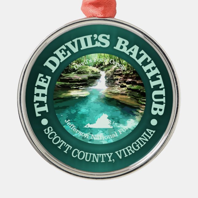 Devils Bathtub (Va) Metal Ornament (Front)
