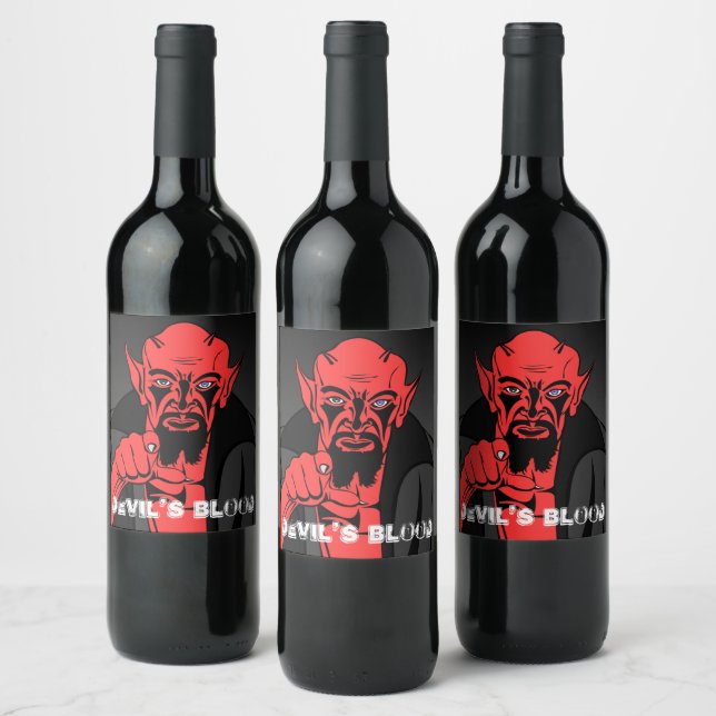 Devil's Blood Wine Label (Bottles)