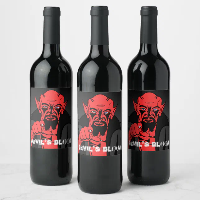 Devil's Blood Wine Label | Zazzle