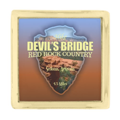 Devils Bridge arrowhead Gold Finish Lapel Pin