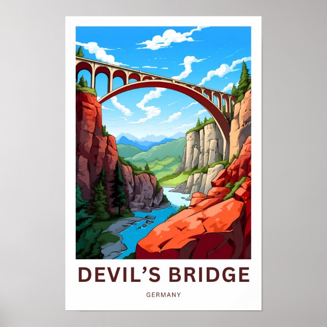 Devil's Bridge Germany Travel Print (Front)