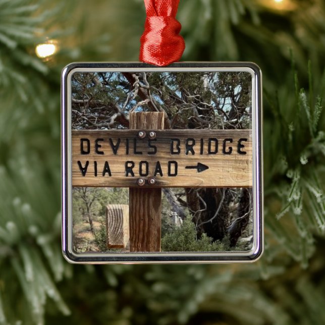 Devils Bridge Sedona Arizona Metal Ornament (Tree)