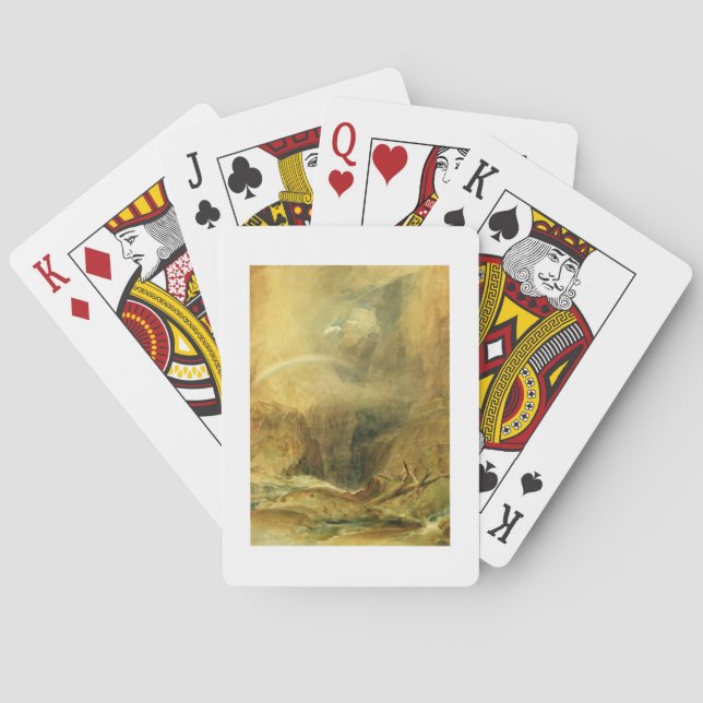 Devil's Bridge, St. Gotthard's Pass, c.1804 (w/c a Poker Cards (Back)