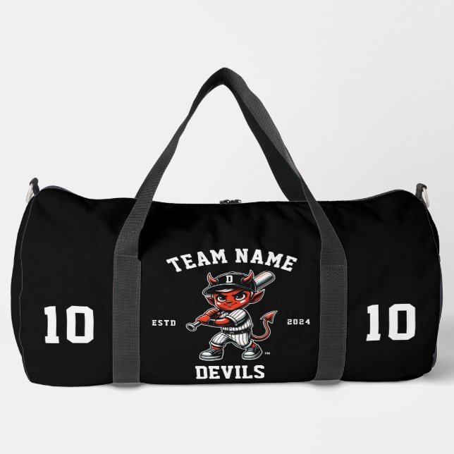 Devils "Customizable" Baseball Duffle Bag (Front)