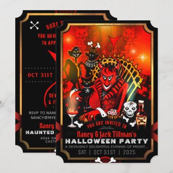 Devil's Delight Halloween Party Invitation | Zazzle