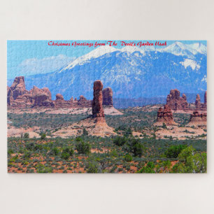 Devil's Garden Utah. Christmas Greetings Jigsaw Puzzle