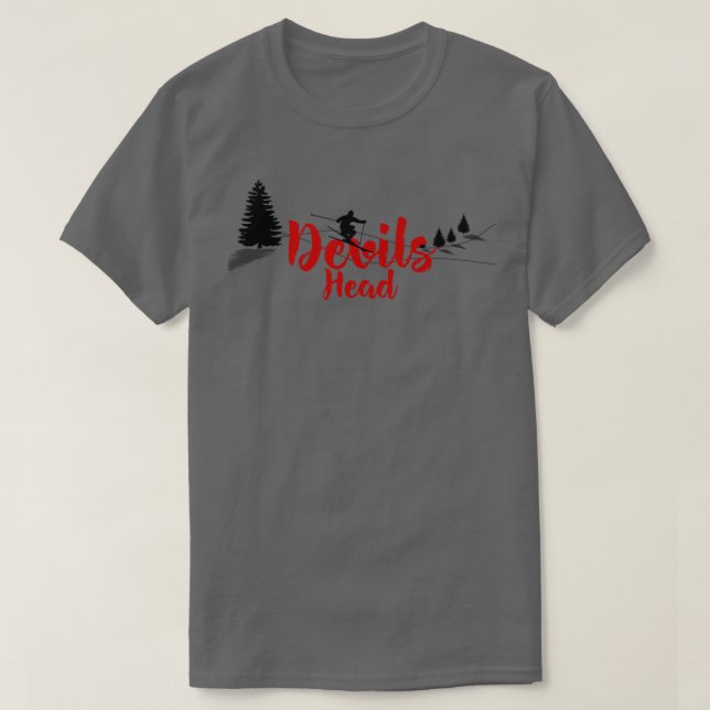 Devils Head Ski Long T-Shirt (Design Front)