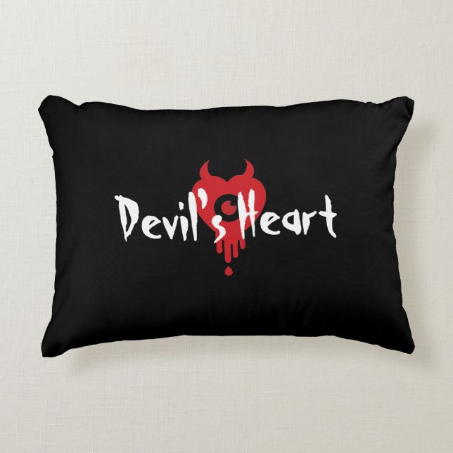 Devil's Heart Accent Pillow (Front)