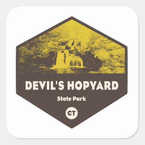Devils Hopyard State Park Connecticut Square Sticker