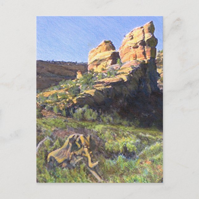 Devil's Kitchen Colored Pencil Drawing Postcard (Front)