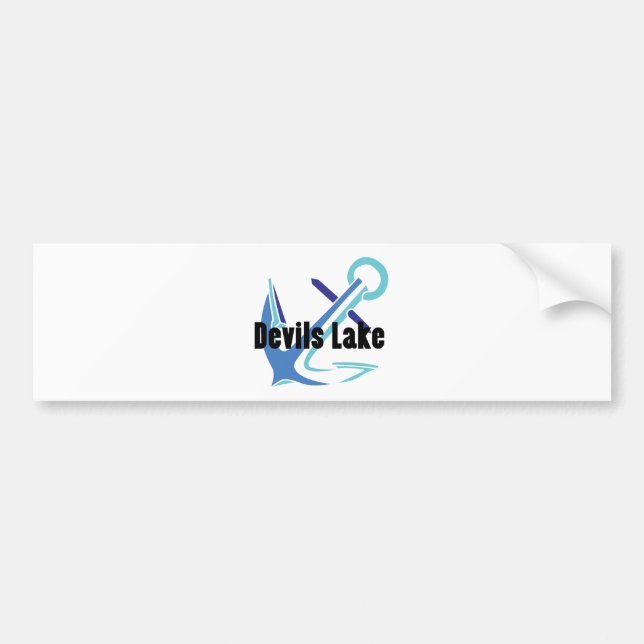 Devils Lake Anchor Bumper Sticker (Front)