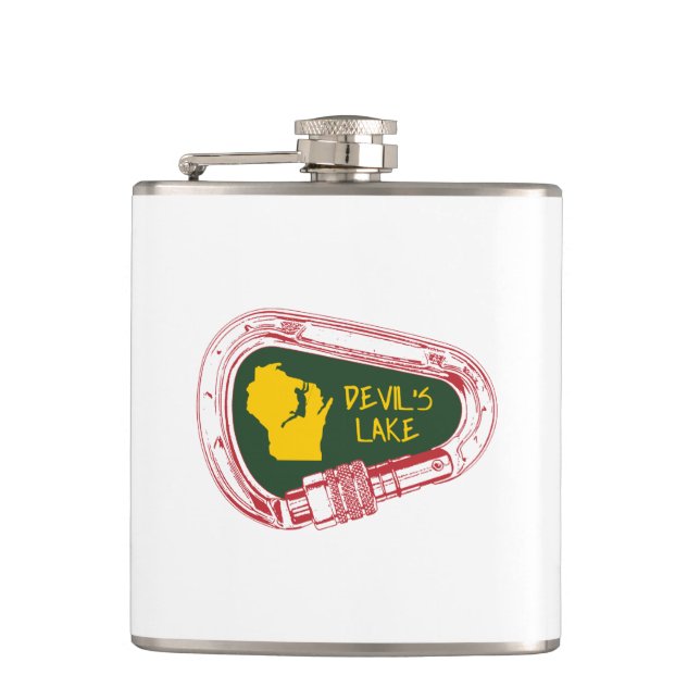 Devil's Lake Climbing Carabiner Flask (Front)