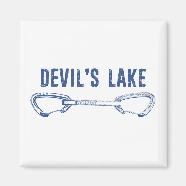 Devil's Lake Climbing Quickdraw Magnet (Front)