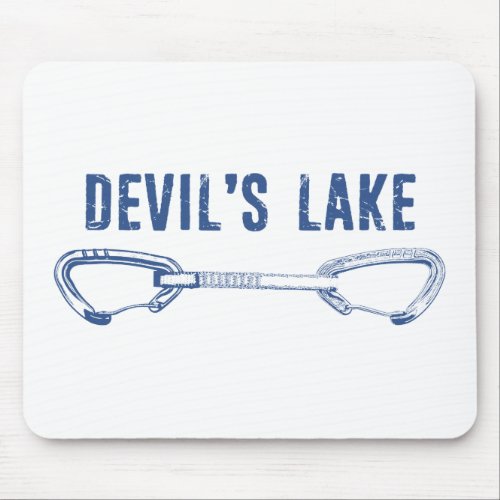 Devils Lake Climbing Quickdraw Mouse Pad