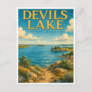 Devils Lake North Dakota Devils Lake GeoSaga Postcard