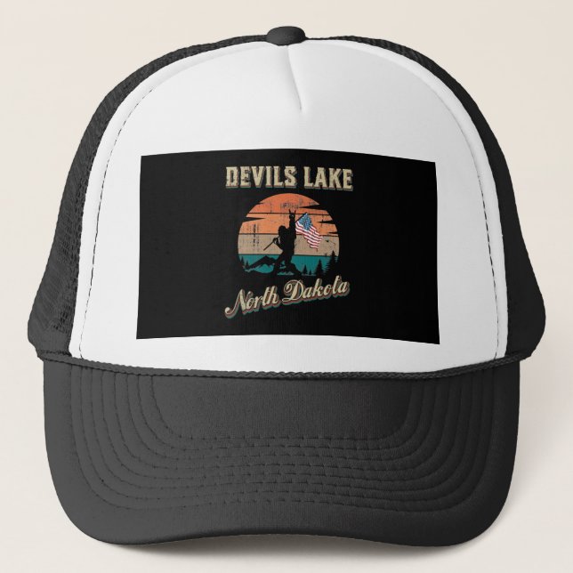 Devils Lake North Dakota Trucker Hat (Front)
