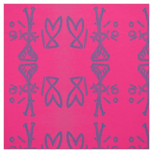 Devils Lake Pictograph Red Fabric