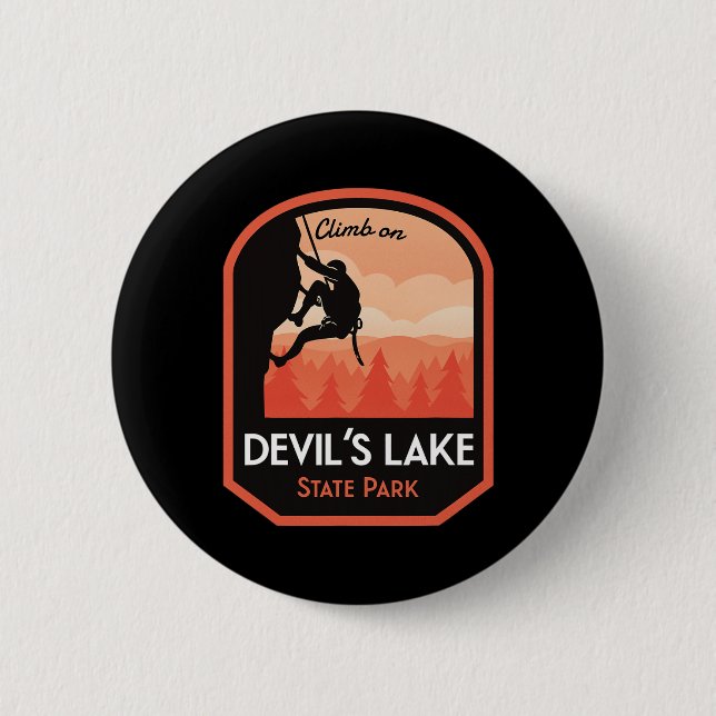 Devils Lake State Park Rock Climbing  Button (Front)