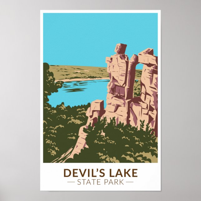Devil's Lake State Park Wisconsin Devils Doorway Poster (Front)