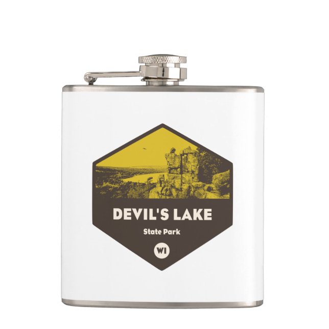 Devil's Lake State Park Wisconsin Flask (Front)
