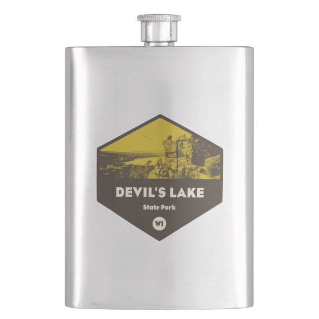 Devil's Lake State Park Wisconsin Flask (Front)