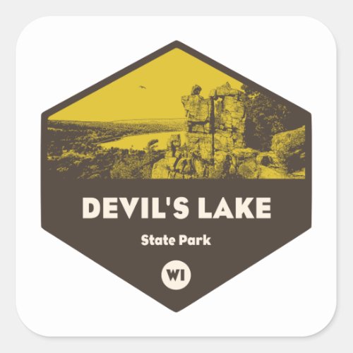 Devils Lake State Park Wisconsin Square Sticker