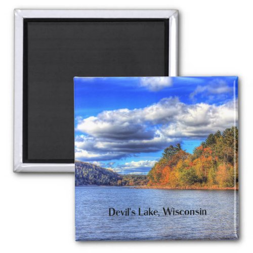 Devils Lake Wisconsin scenic photograph Magnet