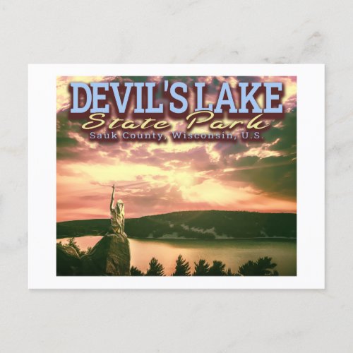 DEVILS LAKE _ WISCONSIN UNITED STATES POSTCARD