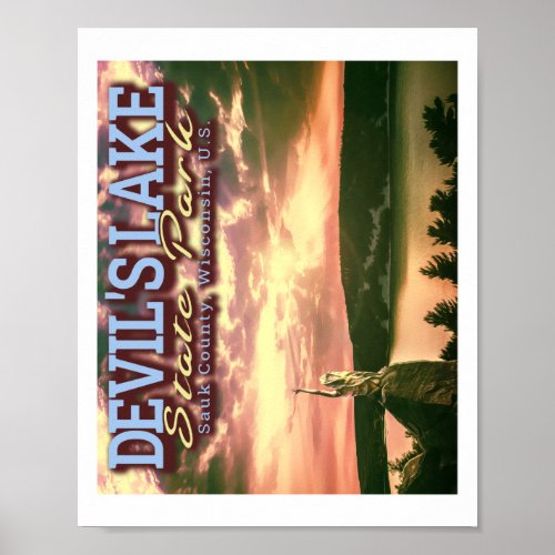 DEVILS LAKE _ WISCONSIN UNITED STATES POSTER