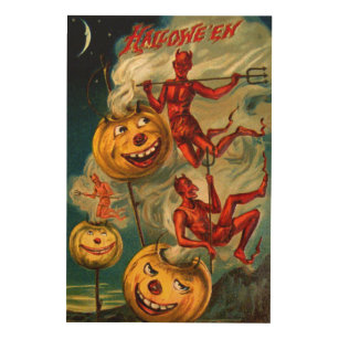 Vintage Halloween Devil Wall Art & Décor | Zazzle