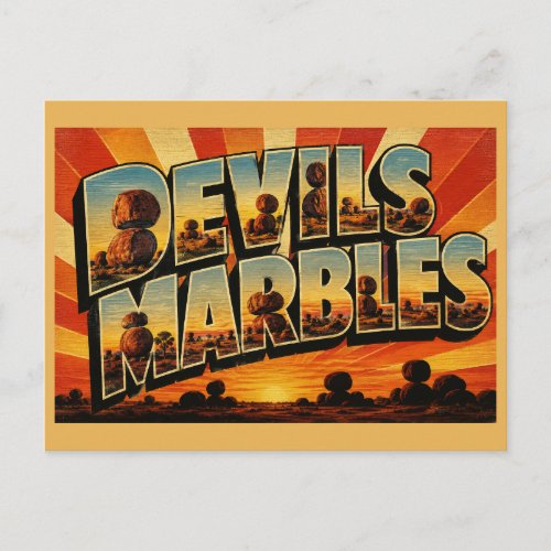 Devils Marbles NT Australia Granite Boulders Postcard
