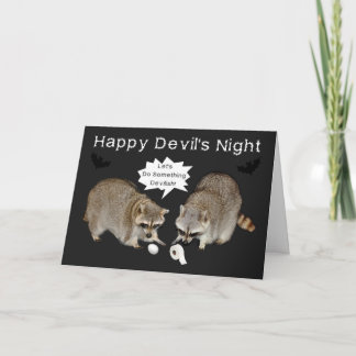 Devil's Night Greeting Card