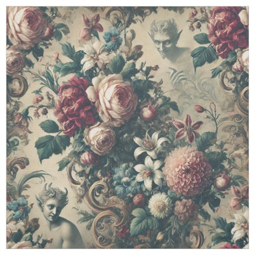 Devils of Dandy – Gothic Victorian Statement Tile Fabric
