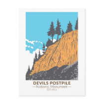 Devils Postpile National Monument Vintage Postcard