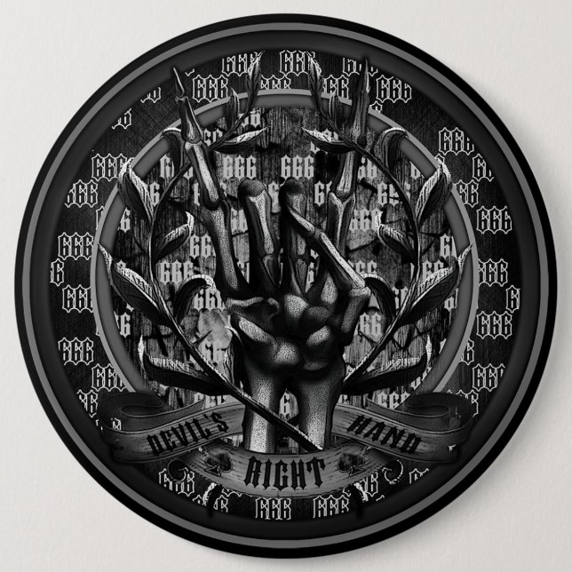 Devil's right hand button (Front)