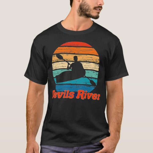 Devils River Canoeing Kayaking Teas Kayaker TX Yak T_Shirt