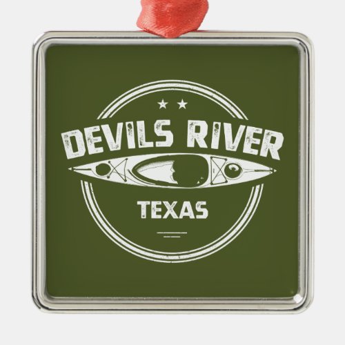 Devils River Texas Kayaking Metal Ornament