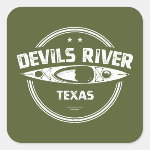 Devils River Texas Kayaking Square Sticker