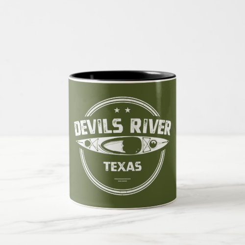 Devils River Texas Kayaking Two_Tone Coffee Mug