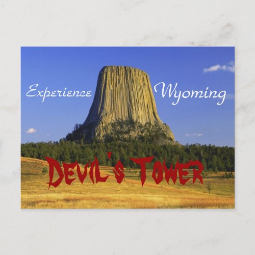 Devils Rock Wyoming Postcard