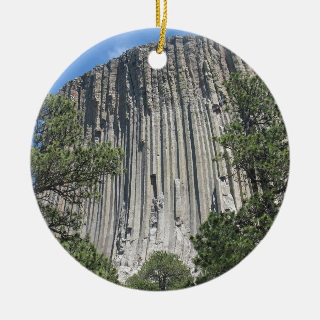 Devils Tower Ceramic Ornament (Front)